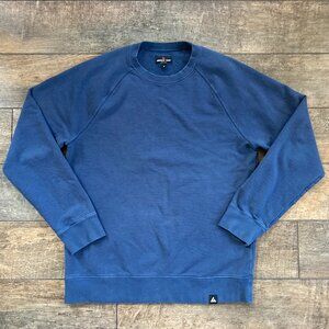 American Giant Men's Blue Premium Midweight Fleece Crewneck Sweatshirt - Size M